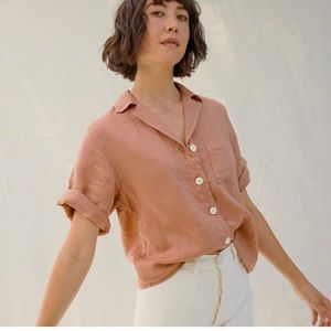 Rachael Harrah Linen Short Sleeve button up shirt